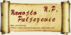 Manojlo Puljezević vizit kartica